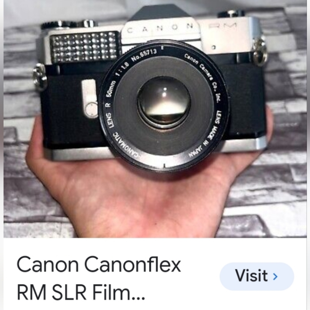 Canon 35mm camera Canonflex with original leather case in box with booklet